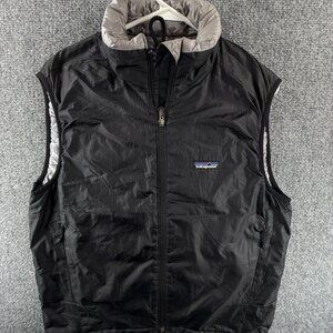 Patagonia Micro Puff Vest Men Small Black Full Zip Primaloft Puffer 83995 Adult